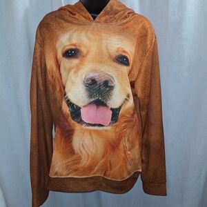 No brand medium dog print hoodie
